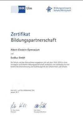 Urkunde Evobus