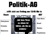 Politik-AG: Diskussionsrunde 