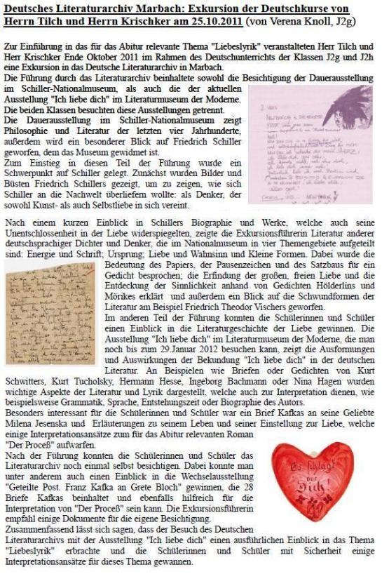 Exkursion der Deutschkurse